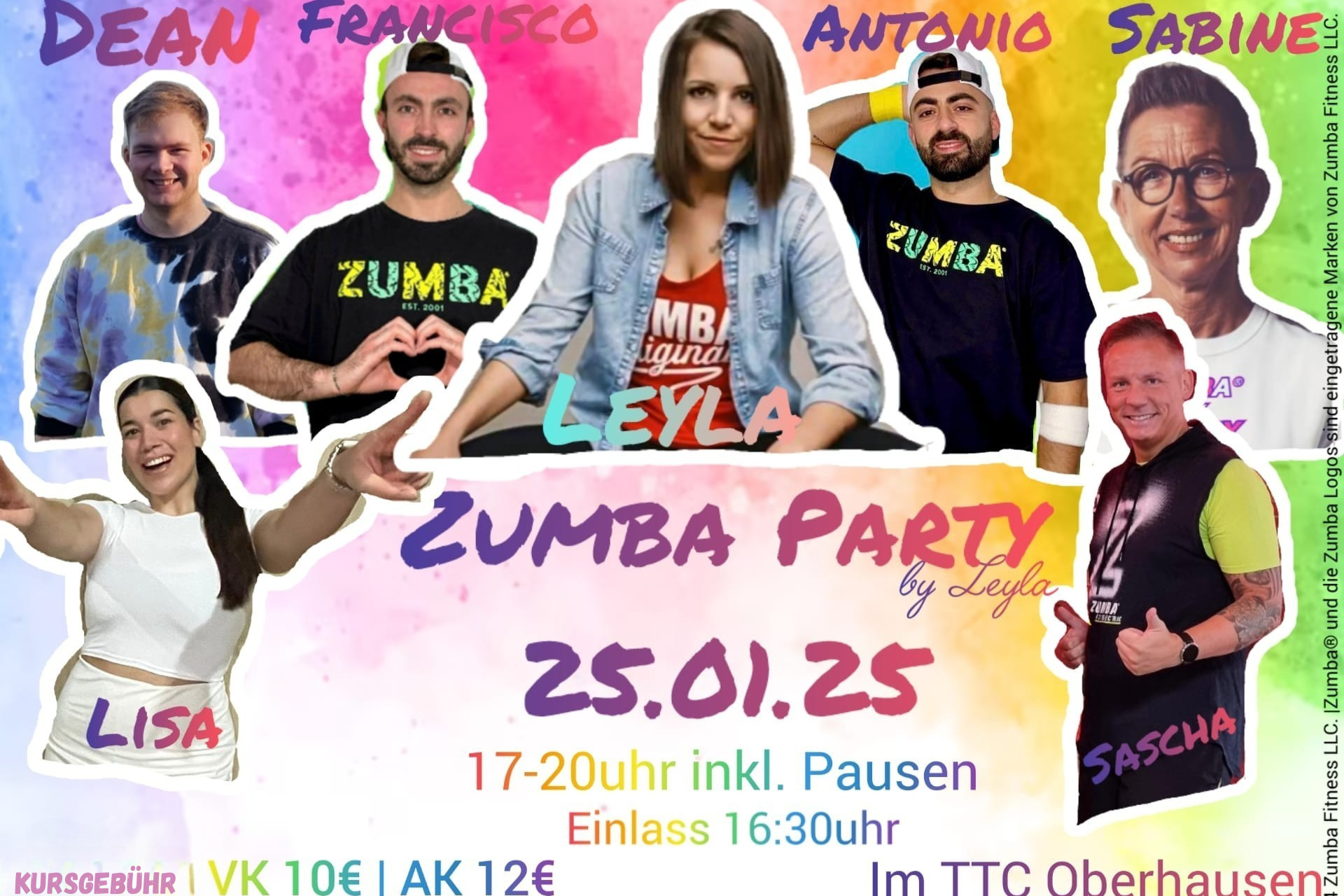 Kursgebühr Zumba 3-2